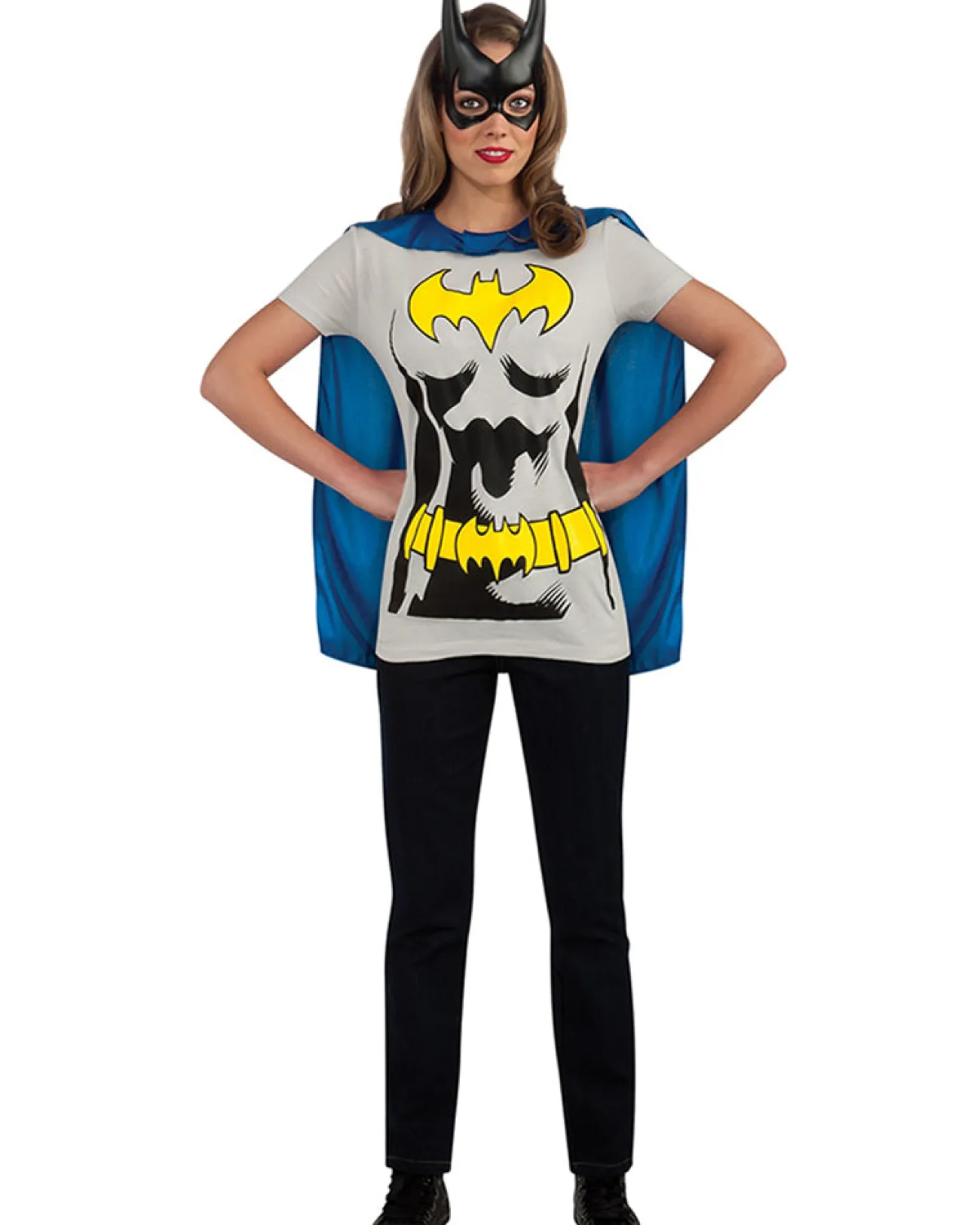 Rubies Batgirl Womens T Shirt Cape And Mask Accessory Set>Women Women's Costumes