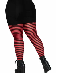 Leg Avenue Black And Red Striped Plus Size Tights></noscript> Halloween Accessories