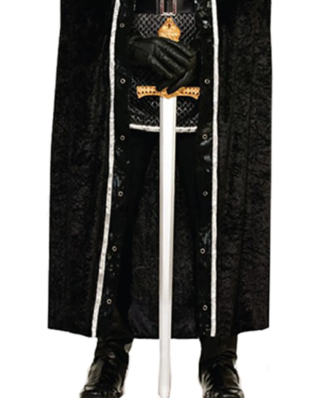 Tomfoolery Black Faux Fur Trim Cape> Halloween Capes