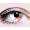 Tomfoolery Bloodshot 14.5Mm White Contact Lenses With Case> Halloween Accessories