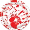 Beistle Bloody Hand Prints 22Cm Plates Pack Of 8> Zombie Apocolypse