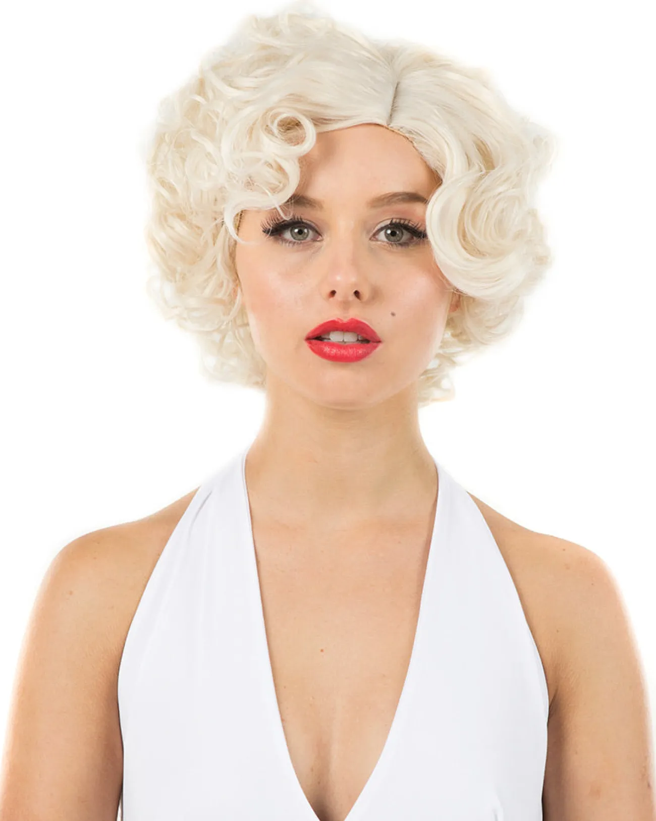 * Bombshell Deluxe Blonde Short Curly Wig> Halloween Wigs