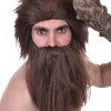 Tomfoolery Caveman Brown Beard And Wig> Halloween Wigs