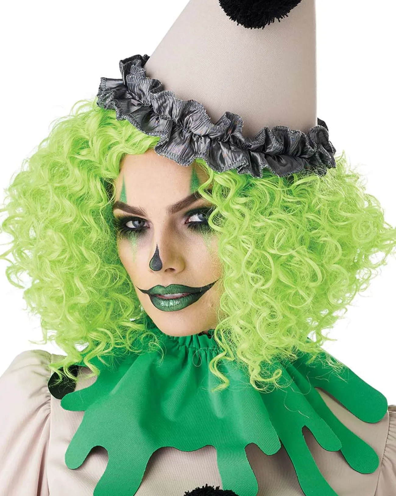 California Costumes Corkscrew Clown Green Girls Wig> Halloween Accessories