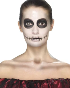 Smiffys Day Of The Dead Face Tattoo Transfers Kit Black And Red></noscript> Halloween Accessories