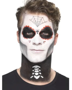 Smiffys Day Of The Dead Senior Bones Makeup Kit></noscript> Halloween Accessories