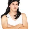 * Deluxe Black Mullet Wig> Halloween Wigs