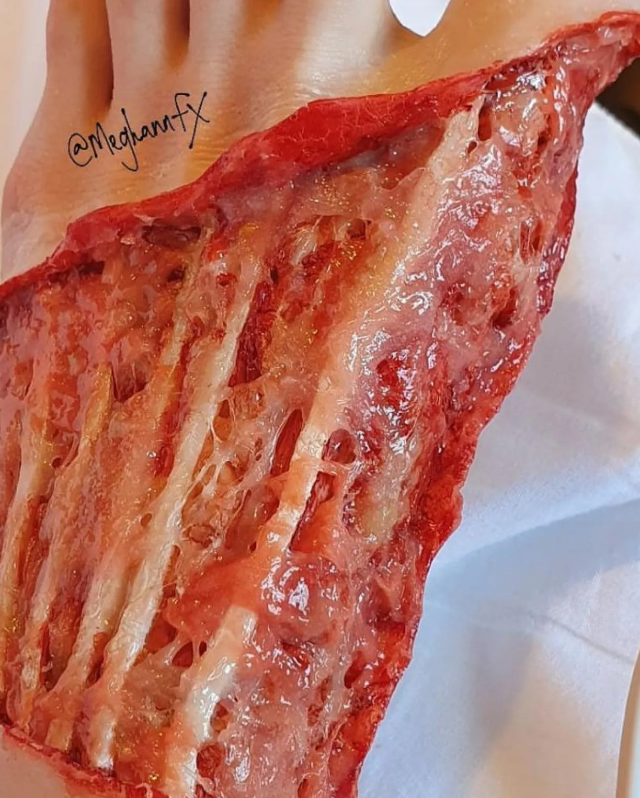 ForensicFX Studios Exposed Foot Ligaments Prosthetic> Halloween Accessories