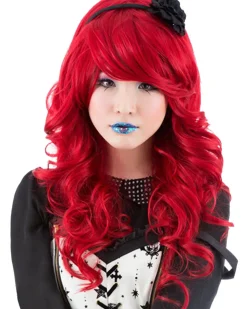 Rockstar Wigs Farrah Siren Red Premium Wig></noscript> Halloween Wigs