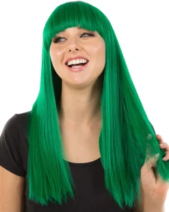 * Fashion Deluxe Emerald Green Long Wig></noscript> Halloween Accessories