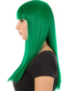 * Fashion Deluxe Emerald Green Long Wig></noscript> Halloween Accessories