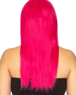 * Fashion Deluxe Fuschia Pink Long Wig></noscript> Halloween Wigs