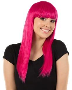 * Fashion Deluxe Fuschia Pink Long Wig></noscript> Halloween Wigs