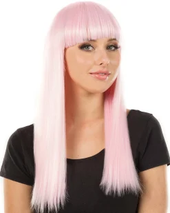 * Fashion Deluxe Pastel Pink Long Wig></noscript> Halloween Wigs