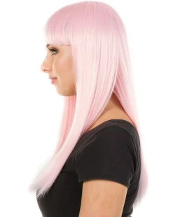 * Fashion Deluxe Pastel Pink Long Wig></noscript> Halloween Wigs