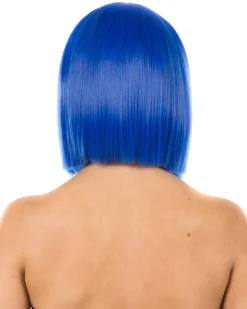 * Fashion Peacock Blue Bob Deluxe Wig></noscript> Halloween Accessories