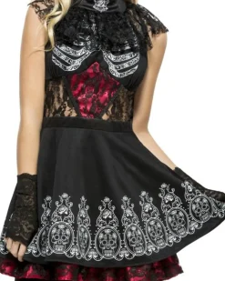 Smiffys Fever Day Of The Dead Womens Costume></noscript>Women Women's Costumes