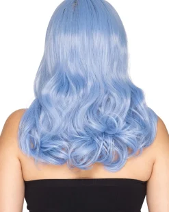 * Glamour Deluxe Bubblegum Blue Long Wavy Wig></noscript> Halloween Wigs