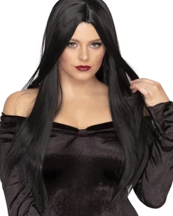 * Gothic Deluxe Black Long Wig></noscript> Halloween Accessories