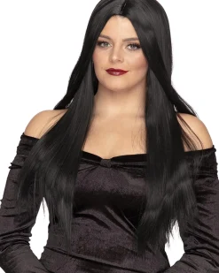 * Gothic Deluxe Black Long Wig></noscript> Halloween Accessories