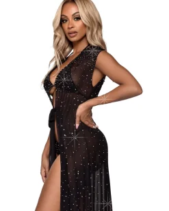Leg Avenue Iridescent Black Rhinestone Sheer Robe></noscript> Saints &Amp; Sinners