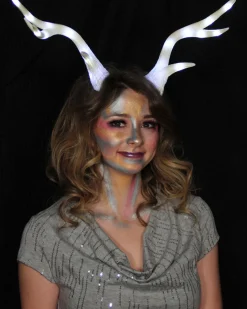 Elope Light-Up Deer Antler White Lumenhorns></noscript> Halloween Hats