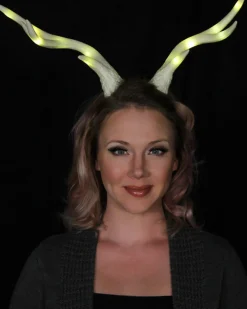 Elope Light-Up Deer Antler White Lumenhorns></noscript> Halloween Hats