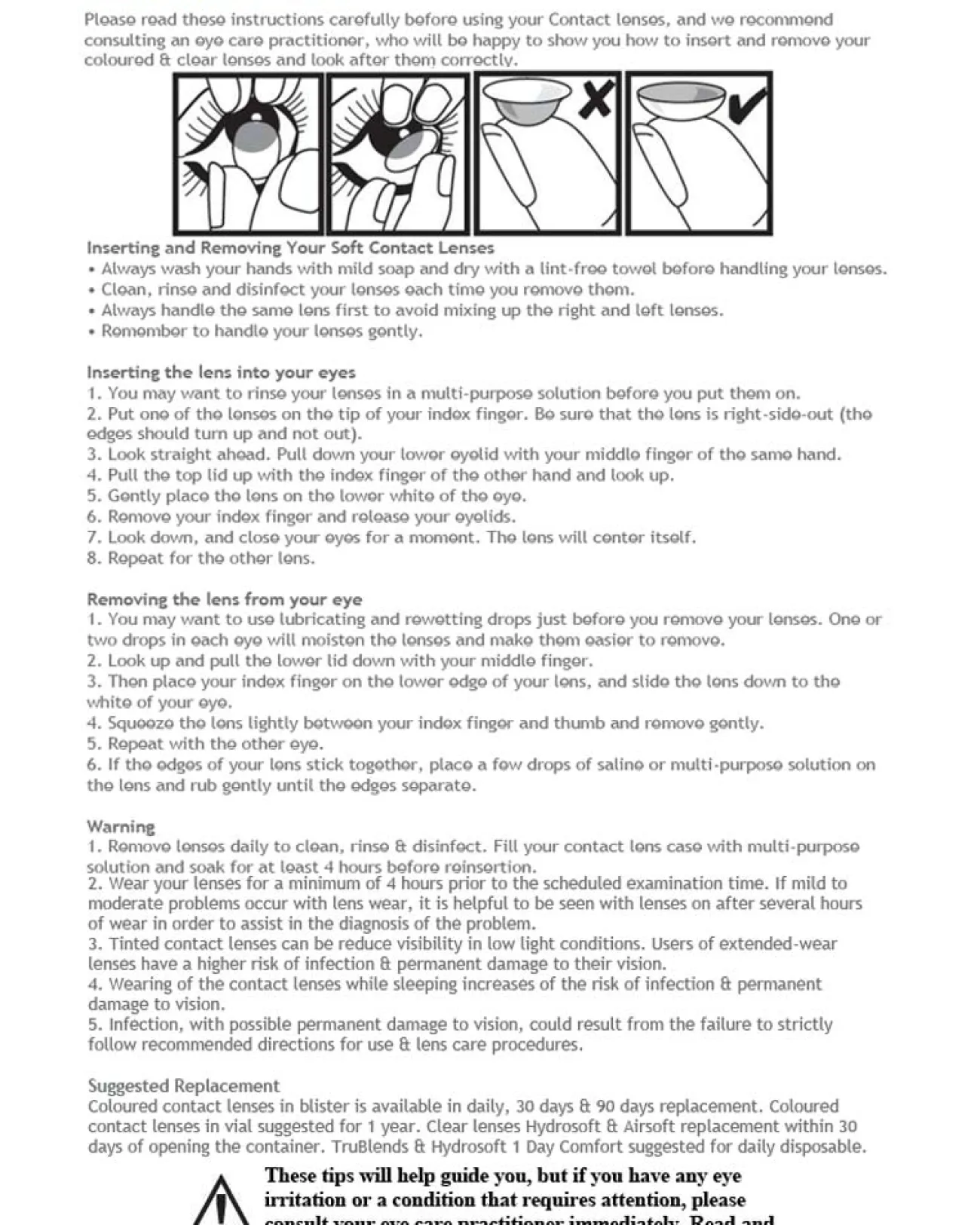 ColourVue One Wear Black Out 14Mm Black Contact Lenses> Halloween Accessories