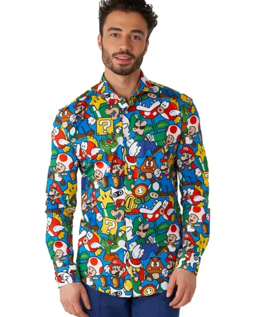 Opposuits Opposuit Super Mario Mens Shirt> Opposuits