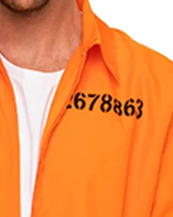 * Orange Prisoner Jumpsuit Adult Costume></noscript>Men Men's Costumes