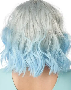 California Costumes Pastel Textured Long Bob Blue Wig></noscript> Halloween Wigs