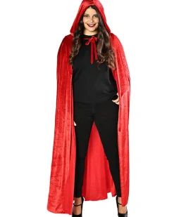 * Red Panne Velvet Deluxe Adults Cape></noscript> Halloween Capes