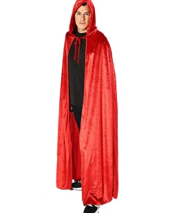 * Red Panne Velvet Deluxe Adults Cape></noscript> Halloween Capes