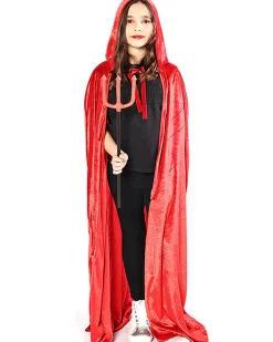 * Red Panne Velvet Deluxe Kids Cape></noscript> Halloween Capes