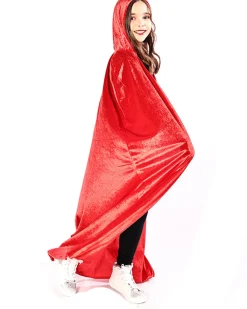 * Red Panne Velvet Deluxe Kids Cape></noscript> Halloween Capes