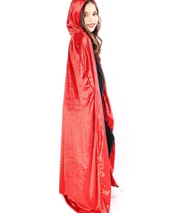 * Red Panne Velvet Deluxe Kids Cape></noscript> Halloween Capes