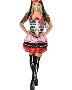 * Senorita Rosa Day Of The Dead Deluxe Plus Size Womens Costume></noscript>Women Women's Costumes
