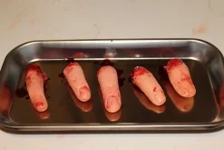 ForensicFX Studios Severed Fingers On Medical Tray Display></noscript> Halloween Accessories