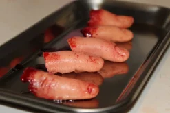 ForensicFX Studios Severed Fingers On Medical Tray Display></noscript> Halloween Accessories