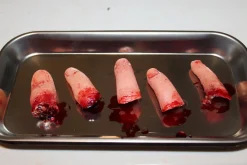 ForensicFX Studios Severed Fingers On Medical Tray Display></noscript> Halloween Accessories
