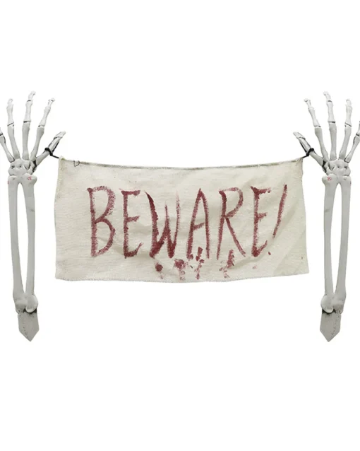 Uncle Bills Skeleton Arm Garden Stakes With Banner 70Cm> Scary Skeletons