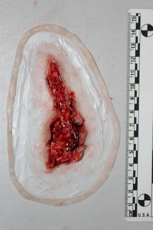 ForensicFX Studios Small Thigh Laceration Prosthetic> Halloween Accessories