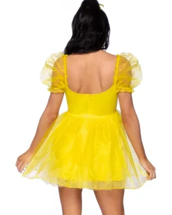 Leg Avenue Sweetheart Babydoll Yellow Womens Costume><noscript><img width=