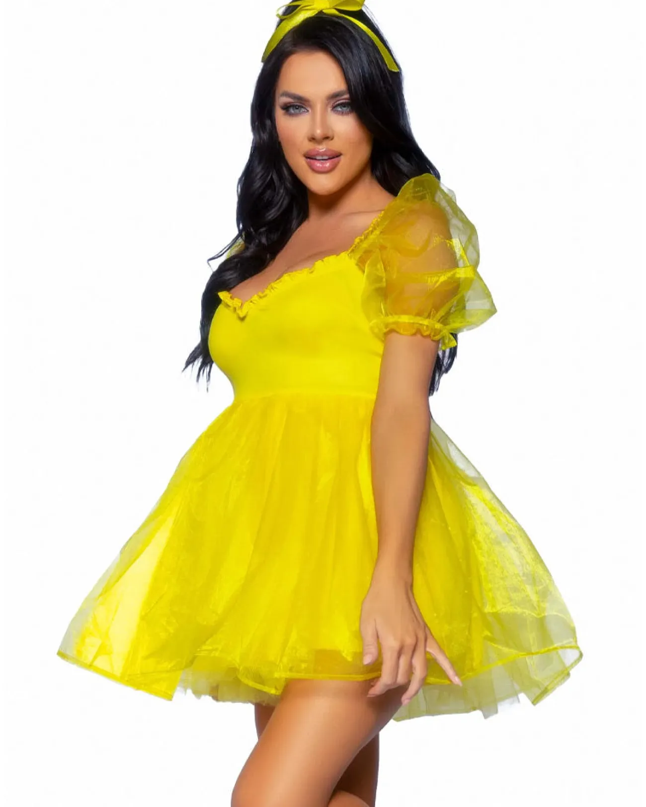 Leg Avenue Sweetheart Babydoll Yellow Womens Costume>Women Women's Costumes