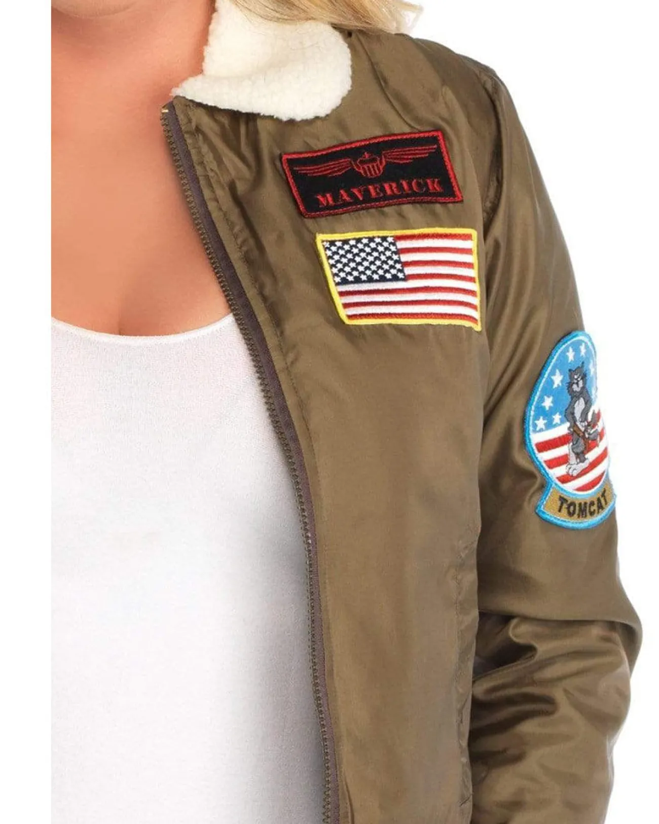 Leg Avenue Top Gun Sexy Womens Deluxe Bomber Jacket>Women Women's Costumes