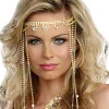 Dreamgirl International White And Gold Shimmer Rhinestone Headpiece> Halloween Hats